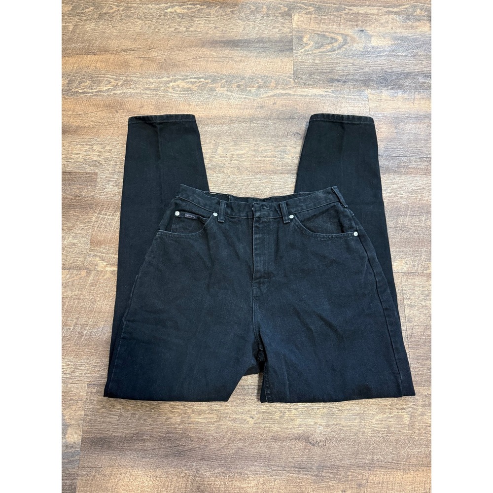 Vintage Riders by Lee Black High Waisted Mom Jeans Tapered Leg 10 M Cotton